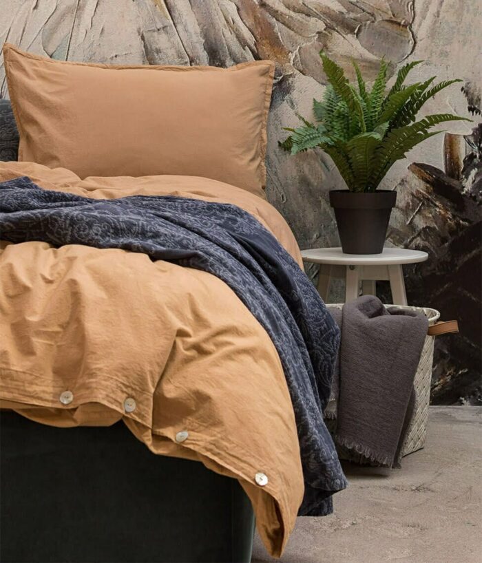 decoflux-cotton-percale-in-color-cinnamon-bed-linen-set-pillowcase