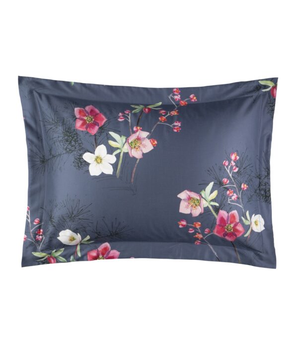 Blossom dark blue Pillow-1